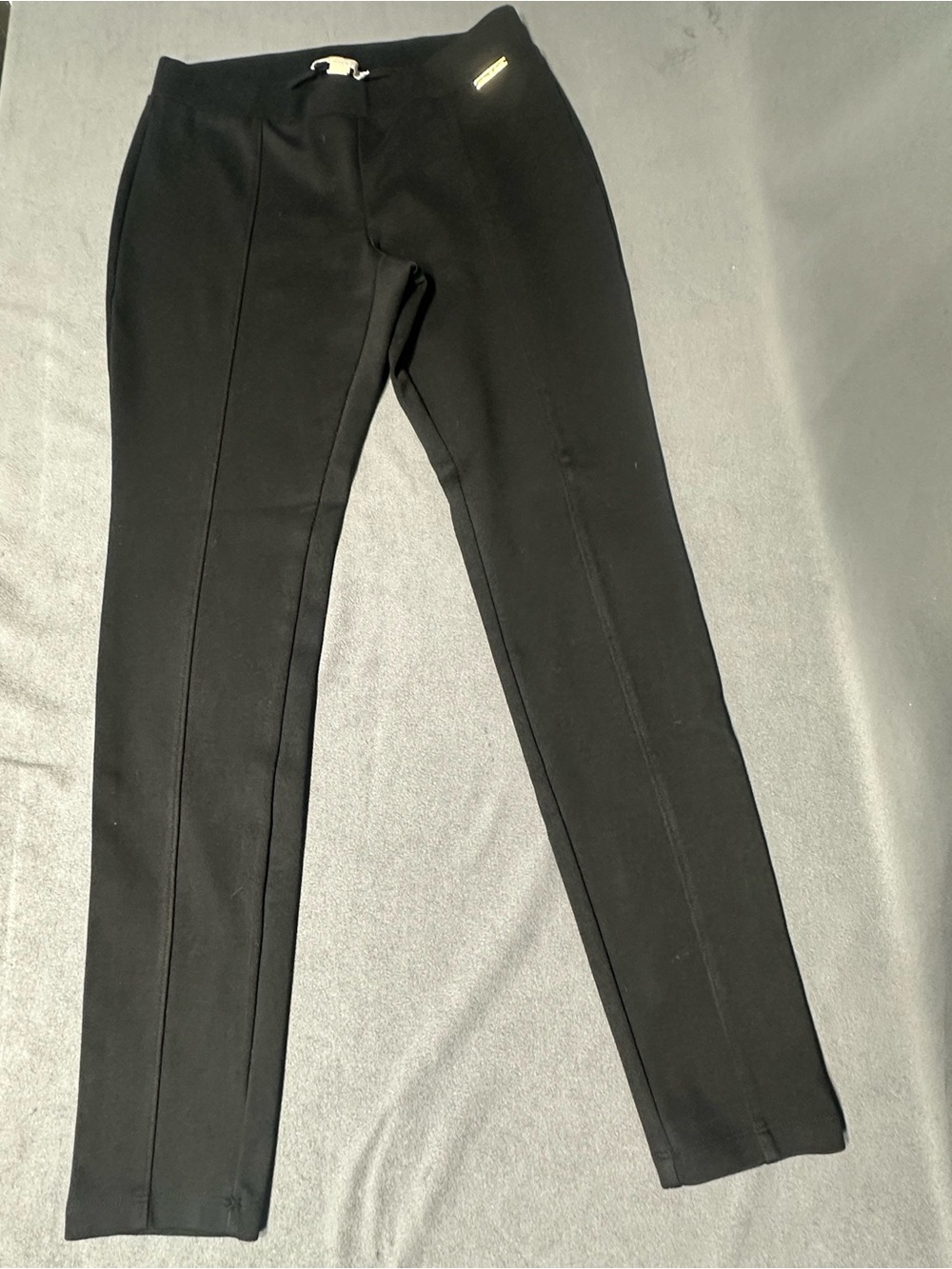 Michael Kors Black Slim Ponte Leggings with Front Seam